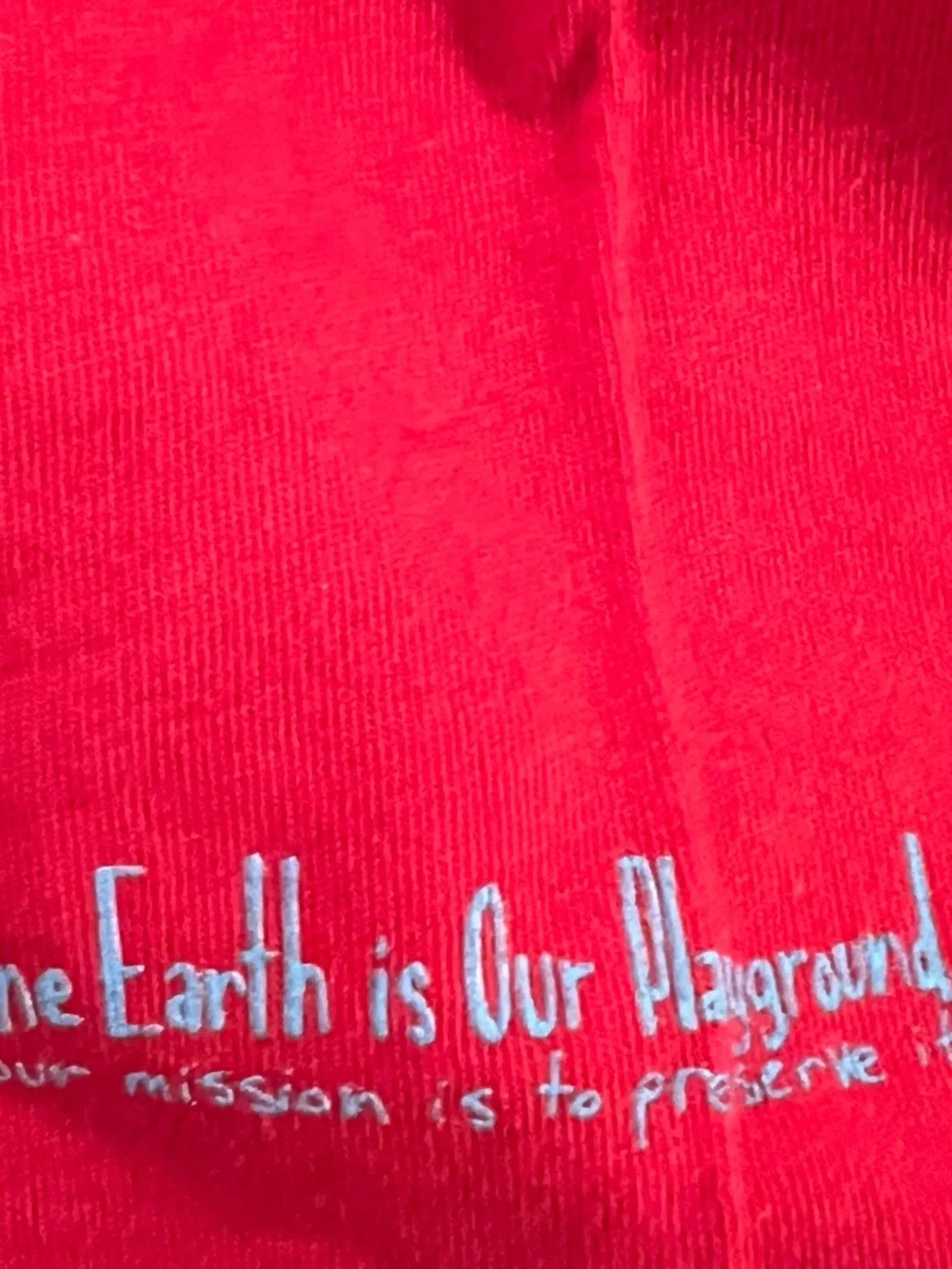 Save the Humans! Mission Playground organic message tee. - Picture 4 of 5